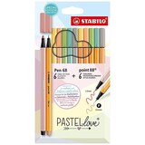 thumbnail of STABILO 6888/12-7-7 Filzstift / Fineliner Pen68/Point88 Pastellove - 12er Kartonetui