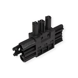 thumbnail of BACHMANN Verteilerblock WIELAND GST18 1xIn/2xOut, flach, schwarz