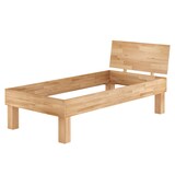 thumbnail of Massivholzbett extra stabil 100x220 hohes Seniorenbett Gästebett Zubehör wählbar V-60.81-10-220 Rollrost und Matratze inkl.