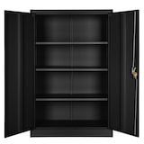 thumbnail of tectake Armario archivador con cierre de seguridad y 4 alturas 140x90x40cm  negro - 402937