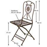 thumbnail of Gartenstuhl Metall Tecla 17921 Metallstuhl Stuhl Garten Vintage Eisen Nostalgie Eisenstuhl Braun Antik