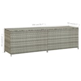 thumbnail of vidaXL Tuinbox 200x50x60 cm poly rattan grijs