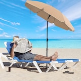 thumbnail of UAC Sonnenschirm,Ø 2, Gartenschirm, UV-Schutz bis UPF 50+, knickbar, tragbar, Schirmrippen aus Glasfaser, mit Transporttasche Taupe