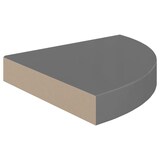 thumbnail of vidaXL Eck-Schweberegal Hochglanz-Grau 25x25x3,8 cm MDF