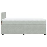 thumbnail of vidaXL Boxspringbett mit Matratze Hellgrau 100x200 cm Samt