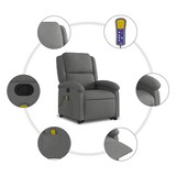 thumbnail of vidaXL Massagesessel mit Aufstehhilfe Dunkelgrau Stoff