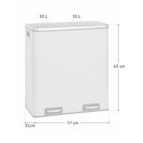 thumbnail of TM2X30 Pedaalemmer 60 liter Afvalbak Afvalbak Ontwerp Afvalscheiding Afvalbak Keuken Organisatie Scheidingssysteem Taupe