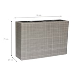 thumbnail of METRO PROFESSIONAL Blumentopf/Raumtrenner mit  4 Pflanzeinsätze Barbados, Polyrattan, steingrau