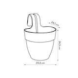 thumbnail of Elho Vibia Campana Easy Hanger Balkonkasten Schwarz Rund Kunststoff 2.8L