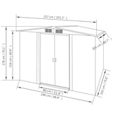 thumbnail of vidaXL Gartenschuppen Grau Metall 257 x 205 x 178 cm