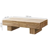 thumbnail of FineBuy Couchtisch Massivholz 120cm breit Wohnzimmertisch Landhaus Beistelltisch