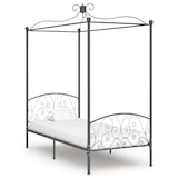 thumbnail of vidaXL Himmelbett-Gestell Grau Metall 100 x 200 cm