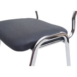 thumbnail of Décoshop26 - Lot de 4 chaises de bureau sans roulettes conférence réunion empilable en tissu maille gris 04_0000549