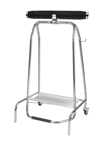 METRO Professional Support pour sacs poubelle, acier inoxydable, 59 x 43.5 x 97 cm, argenté/noir