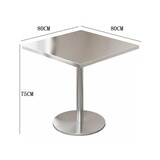 thumbnail of Gastronomiemöbel Bar Cafe Edelstahl Gastronomietisch Kleiner  Esstisch Bistrotisch 80x80x75cm【BXG-HF80】