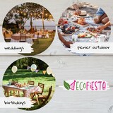 thumbnail of ECOFIESTA 12 Stück Papier-Girlanden 3,6 m -  wiederverwendbare Partydekoration Dekogirlande in weiß für Geburtstage, Hochzeiten und Partys