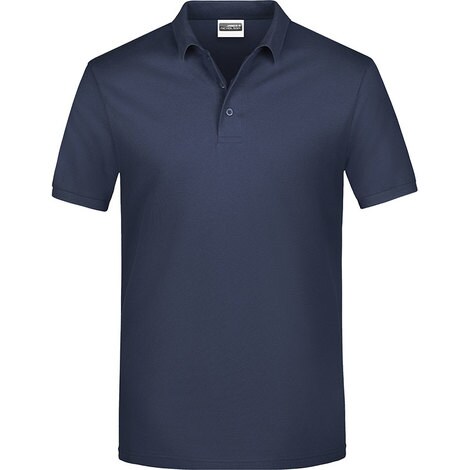 JAMES NICHOLSON, Polo homme, manches courtes, manches avec bande elasthanne, bleu navy, S,