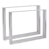 thumbnail of Set De 2 Soportes Velden Cuadrados Para Mesas Acero inoxidable/90 cm