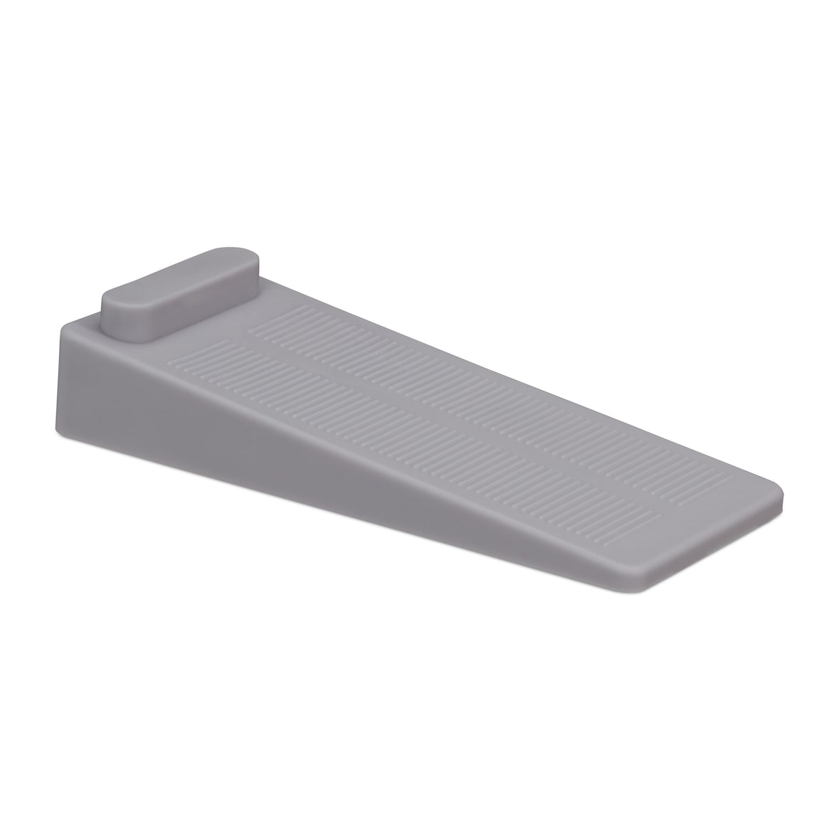 Relaxdays Türstopper Keil, 6er Set, rutschfest, höhenverstellbar, Türpuffer Boden, PVC, HBT: 2x4x9,5 cm, Türkeile, grau