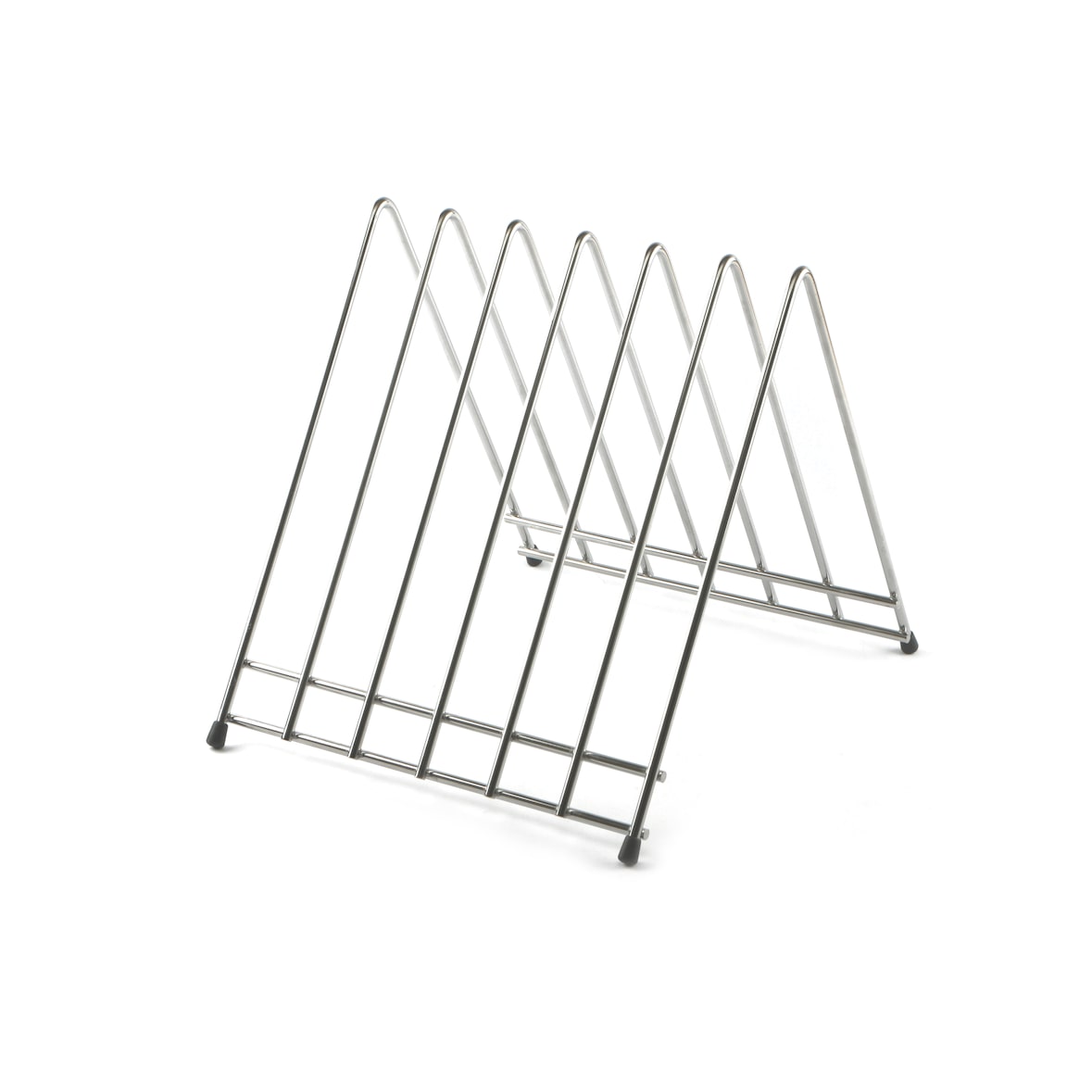 Filtex set 8 porta taglieri acciaio cromato 6 posti cm 26x31 H 27