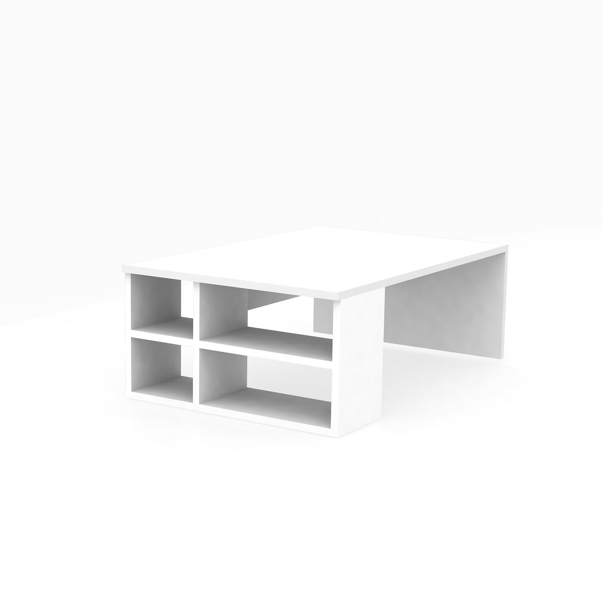 Skye Decor, Defne- Defne DCM, Weiß, Couchtische, 33,6x90x60 cm, 100% Melaminbeschichtete Partikelplatte