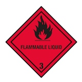 thumbnail of Gefahrzettel Kl. 3 Flammable Liquid, 100x100mm