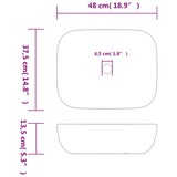 thumbnail of vidaXL Opzetwasbak rechthoekig 48x37,5x13,5 cm keramiek zwart