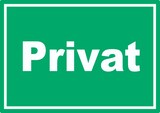 thumbnail of Privat Schild grün-weiß A4 (210x297mm)
