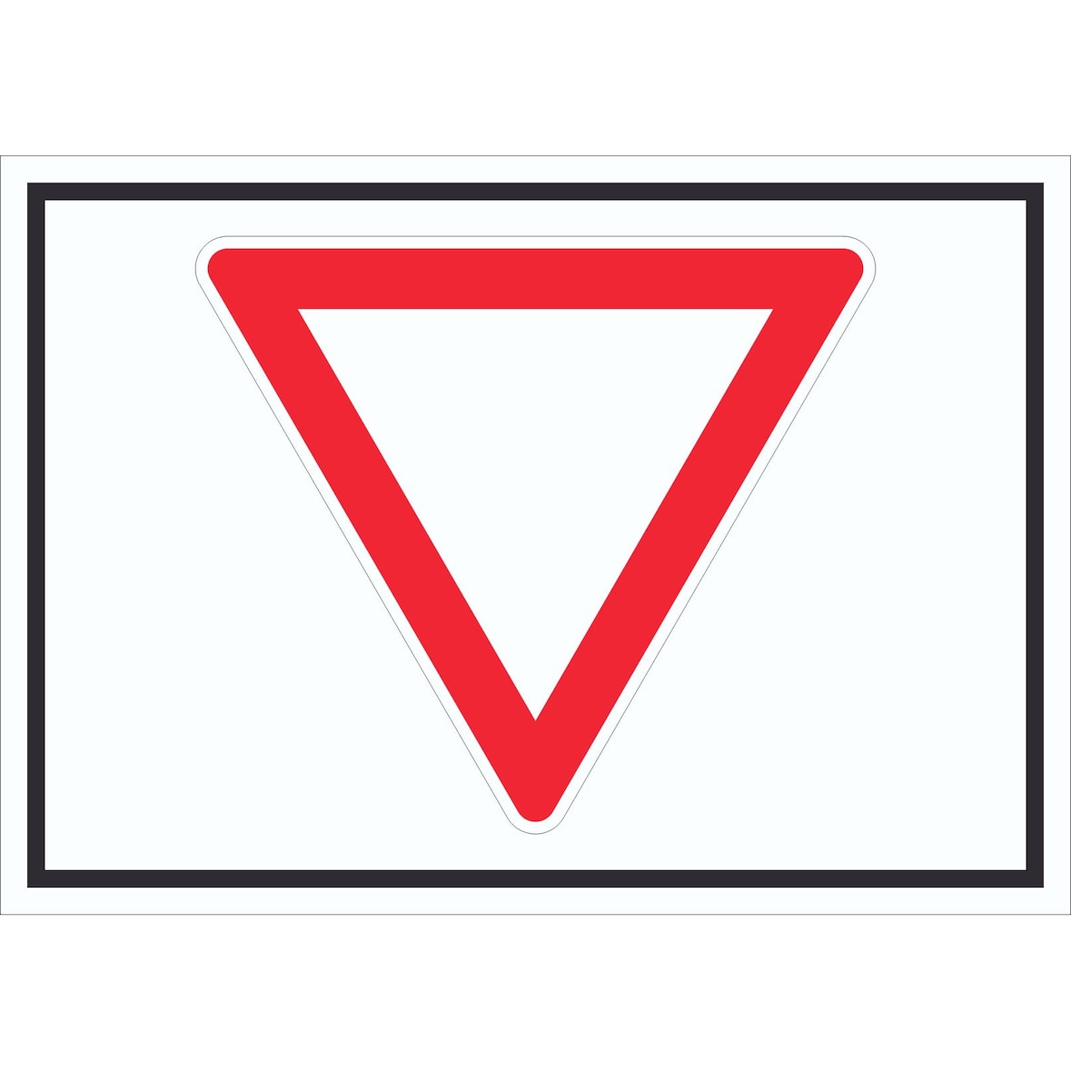 Schild Vorfahrt gewähren Symbol A4 Rückseite selbstklebend