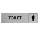 thumbnail of CombiCraft Aluminium deurbordje Genderneutraal toilet 165x45mm - per stuk