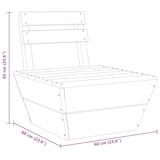 thumbnail of vidaXL Middenbank sectioneel pallet geïmpregneerd vurenhout