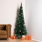 thumbnail of Schmaler künstlicher Weihnachtsbaum 180 cm mit Metallständer grün