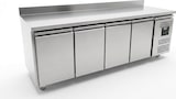 thumbnail of Romux® Kühltisch mit 4 Türen 223x70 cm mit Luftkühlung | Theken Kühlschrank aus Edelstahl mit Kapazität 553 L und Leistung 350 W