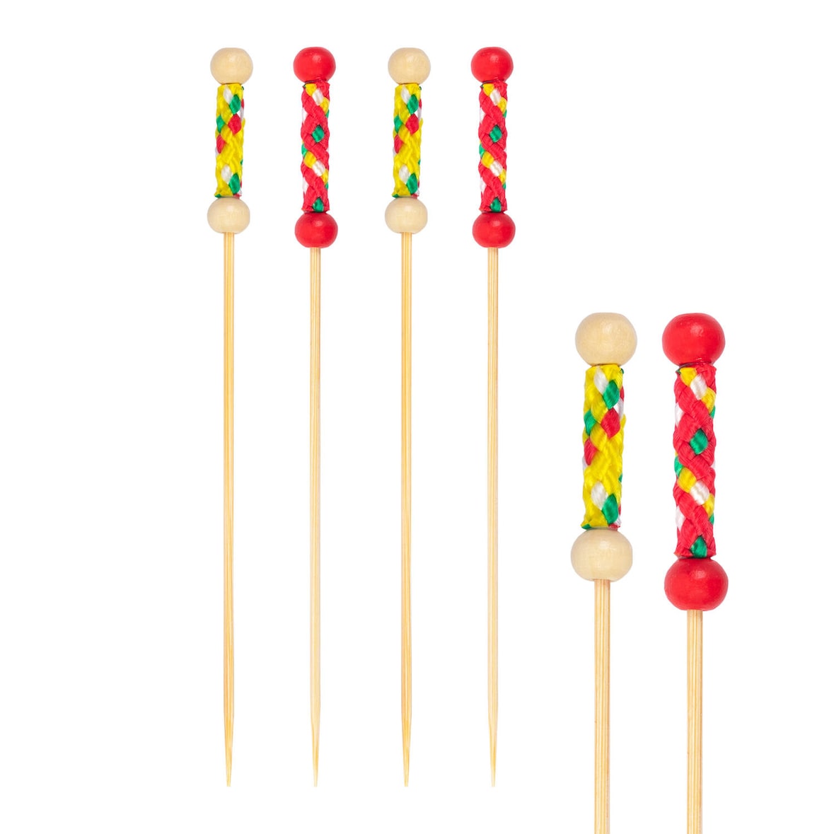 200x Fingerfood Spieße "String" aus Bambus 12cm