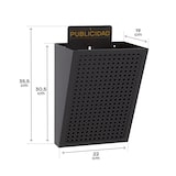 thumbnail of ARREGUI E2301 Cestino pubblicitario in acciaio, 7,5 L, corpo e griglia neri, colore nero