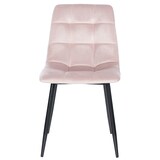 thumbnail of DELUKE® Esszimmerstuhl VOUL - Pink, Samt Gesteppter Polsterstuhl Küchenstuhl mit Bodenschonern Esszimmerstühle Stuhl Küche