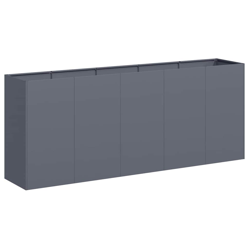 vidaXL Pflanzkübel Anthrazit 200x40x80 cm Kaltgewalzter Stahl