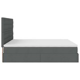 thumbnail of vidaXL Ottoman-Bett mit Matratzen Dunkelgrau 160x200 cm Stoff
