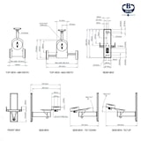 thumbnail of B-Tech BT77W neigbare schwenkbare Lautsprecher Wandhalterung, weiß