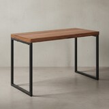 thumbnail of Schreibtisch Sheesham Massivholz / Metall 117x59x76,5 cm Computertisch, Design Bürotisch Klein Dunkel, Laptoptisch