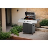 thumbnail of Tarrington House Barbecue a gas con 3+1 bruciatori Paxton, 125 x 53 x 113 cm, con piano laterale e ruote, acciaio verniciato a polvere, nero