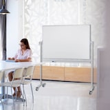 thumbnail of FRANKEN Mobiles Whiteboard 200 x 100 cm, doppelseitig, lackiert, magnetisch, beschreibbar, trocken abwischbar, Whiteboard mit Ständer und Rollen