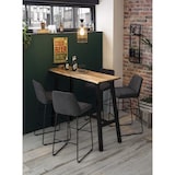 thumbnail of SIT Möbel bartafel in acacia met echte boomrand, frame antiek zwart|B124,5 x D51 x H112cm|07107-68|Serie TABLES & BENCHES