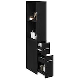 thumbnail of vidaXL Nauwe badkamer kast Zwart eiken 22 x 41 x 135 cm Bewerkt hout