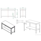 thumbnail of Mesa de trabajo con estante acero inoxidable EASYLINE 850 x 1500 x 600 mm 10089 Vaiotec