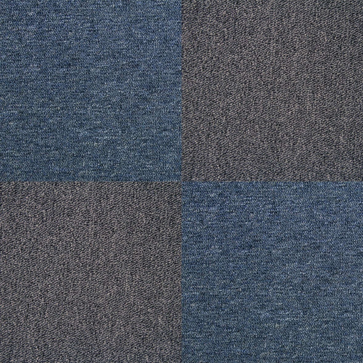 40 x Tapijttegels - Storm Blauw en Zwart - 50x50cm 10m2