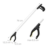 thumbnail of Relaxdays Universal Greifarm, Müllgreifer, Armverlängerung, Greifhilfe für Senioren, Aluminium, 76 cm, silber/schwarz