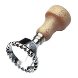 thumbnail of Zaseves stampo tondo per ravioli medio, 48 mm in zama , manico legno