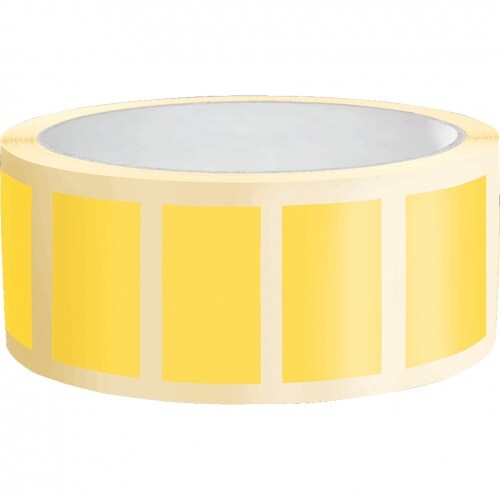 Aufkleber I Organisationsetikett, beschriftbar, gelb, Haftpapier, ablösbar, 50x25mm, 500/Rolle