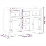 thumbnail of Helloshop26 - Buffet bahut commode armoire meuble de rangement organisateur cuisine salle de séjour salon Corona 115 x 40 x 76 cm 02_0031744